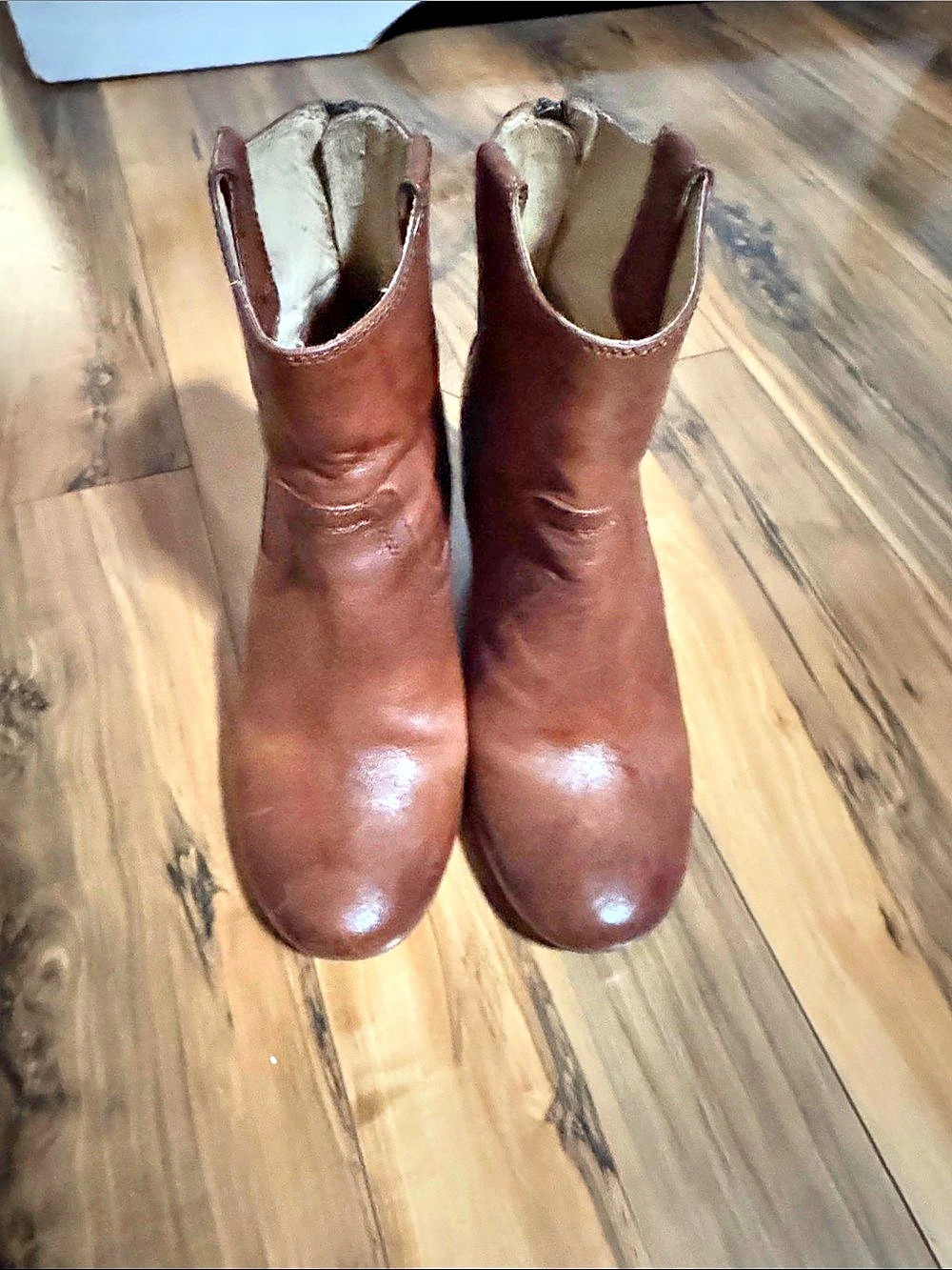 Frye Emma Wedge Short Boot Brown Ankle Boots